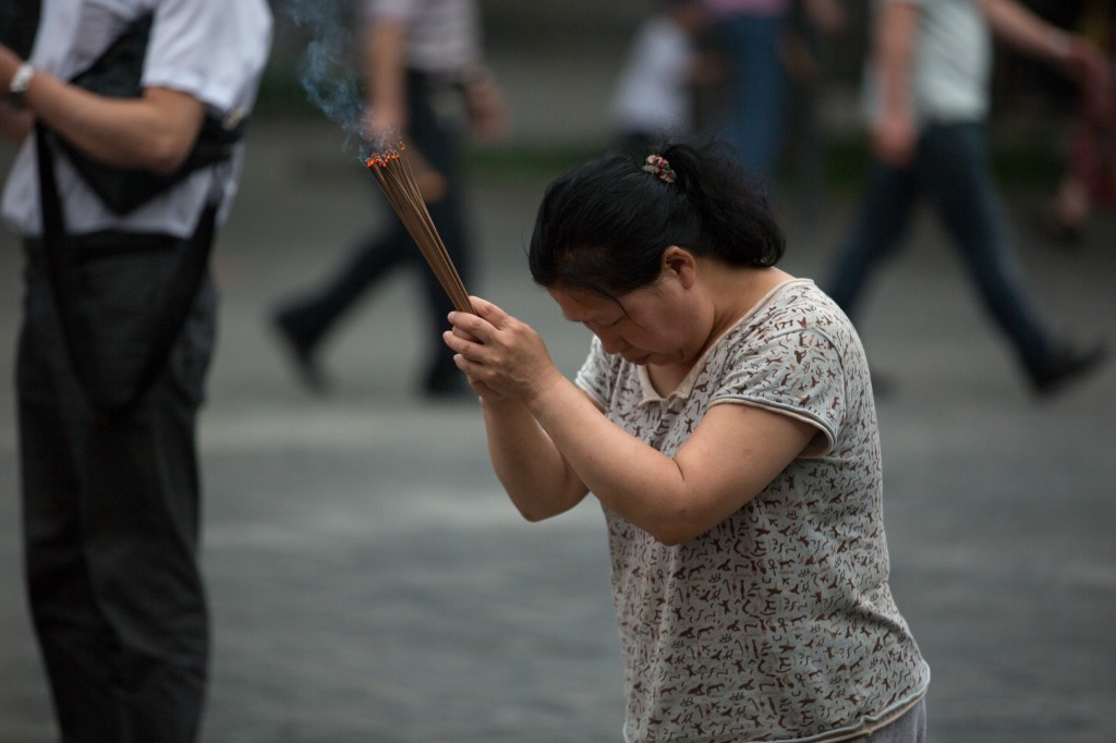 Prayer at the Lama Temple