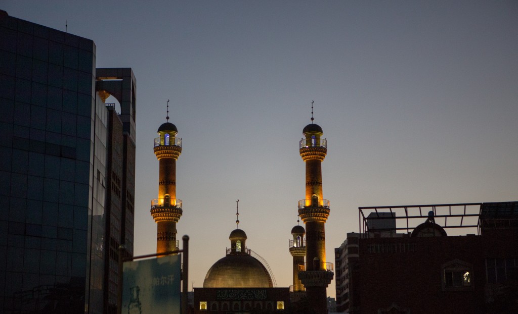 Mosque against the skyline