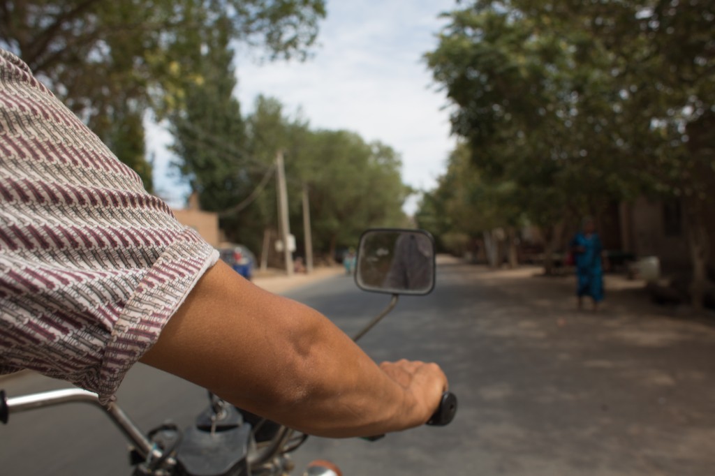 Hitchhiking in a Three Wheeled Cart