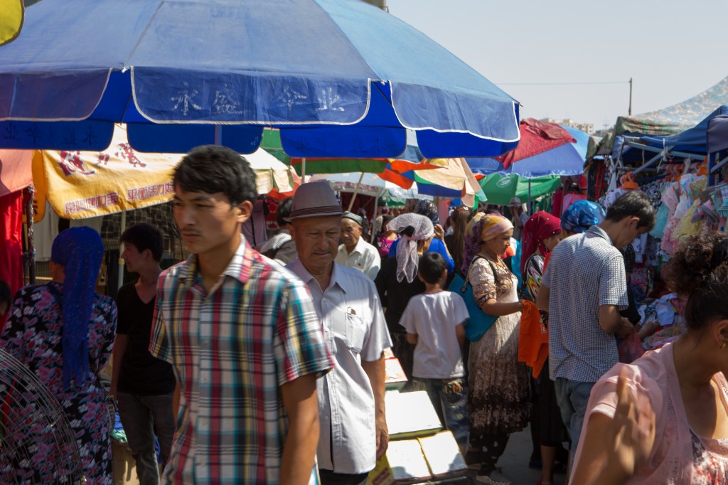Uighurs in the Bazaar
